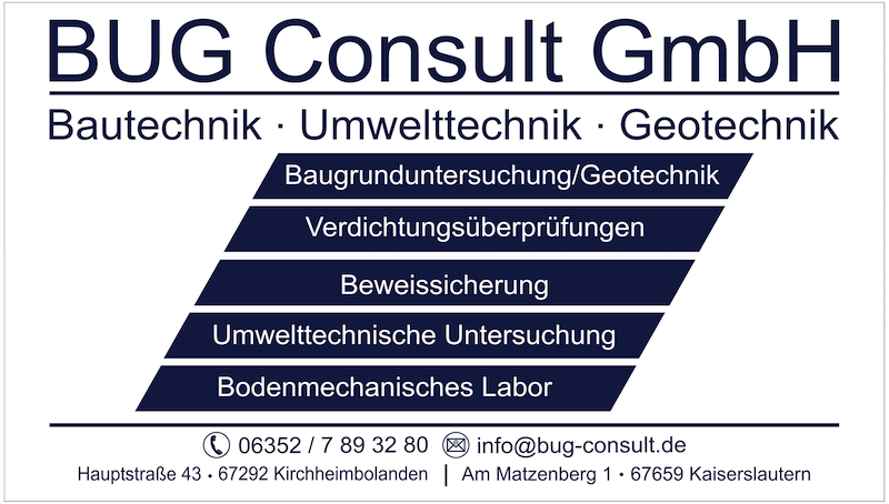 BUG Consult GmbH Bautechnik/Umwelttechnik/Geotechnik - Kaiserslautern und Kirchheimbolanden